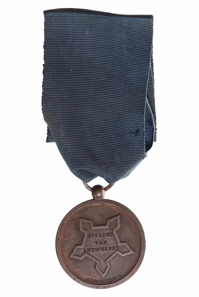 The Antwerp Citadel Medal, obverse of a military award for defenders in 1832, bearing the inscription ‘Citadel of Antwerp’