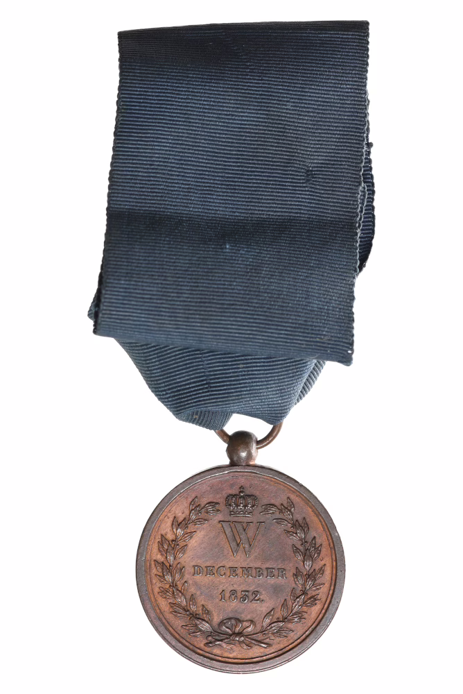 The Antwerp Citadel Medal, reverse side of the military award for defenders in December 1832