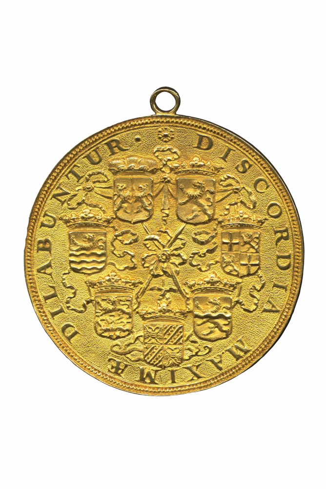 The States-General’s Medal of Honour, 2nd type, reverse side of a military decoration from 1660