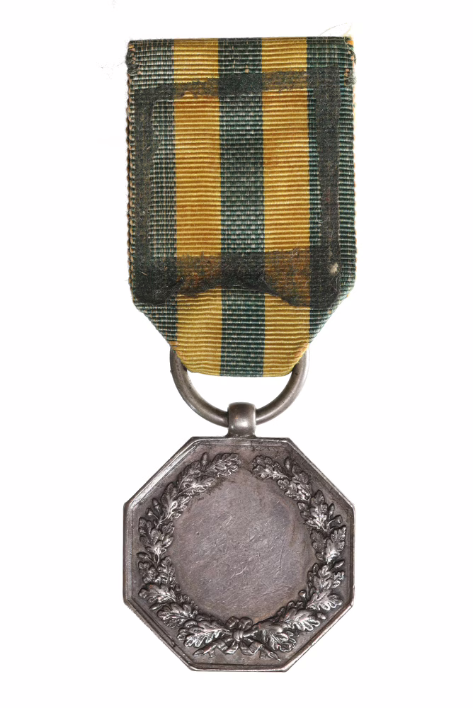 The Order of the Oak Crown, silver medal of honour, reverse side of the Order of Knighthood from 1858