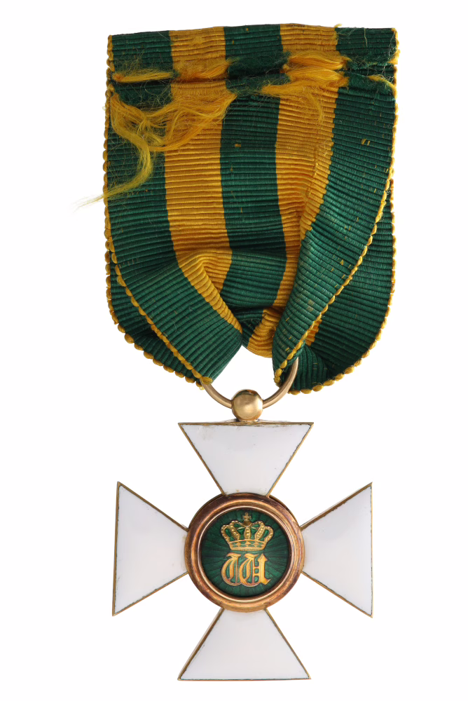 The Order of the Oak Crown, Knight, reverse side of a knight’s medal from 1858