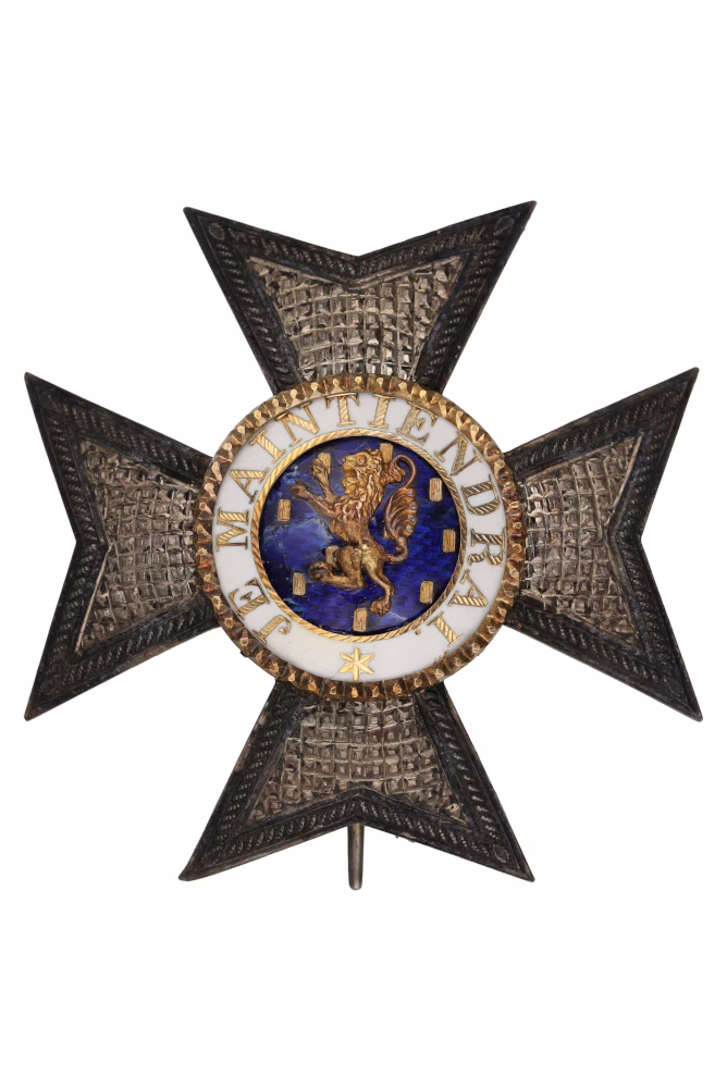 The Order of the Golden Lion of Nassau, Knight of the Second Class, an order established in 1873, Grand Officer with front-facing breast star