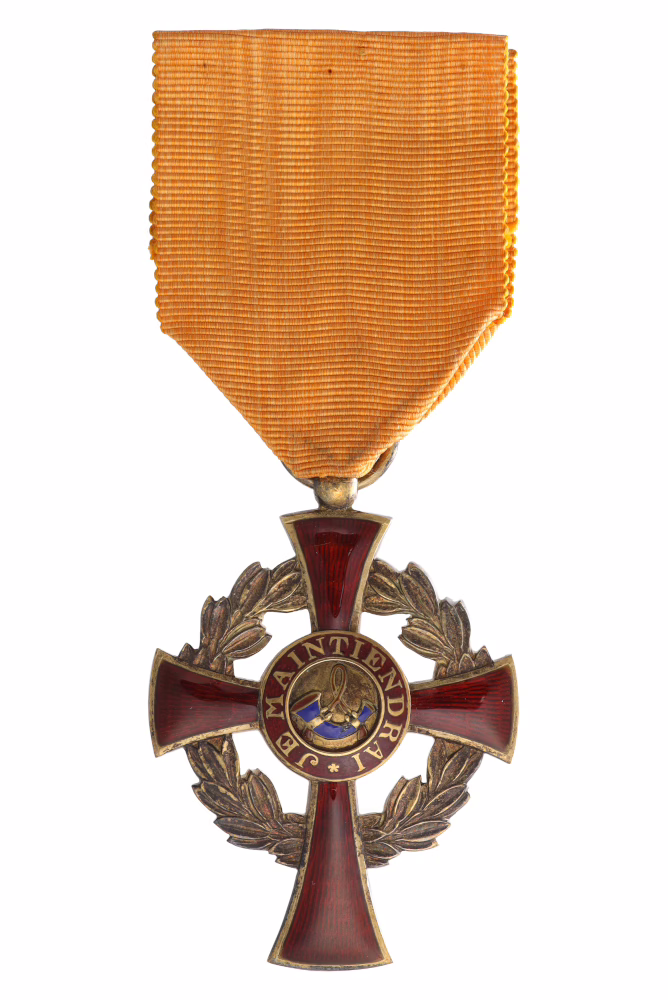 The House Order of Orange, Knight’s front-side medal of the 1905 Order of Knighthood, ‘Begeer’ type