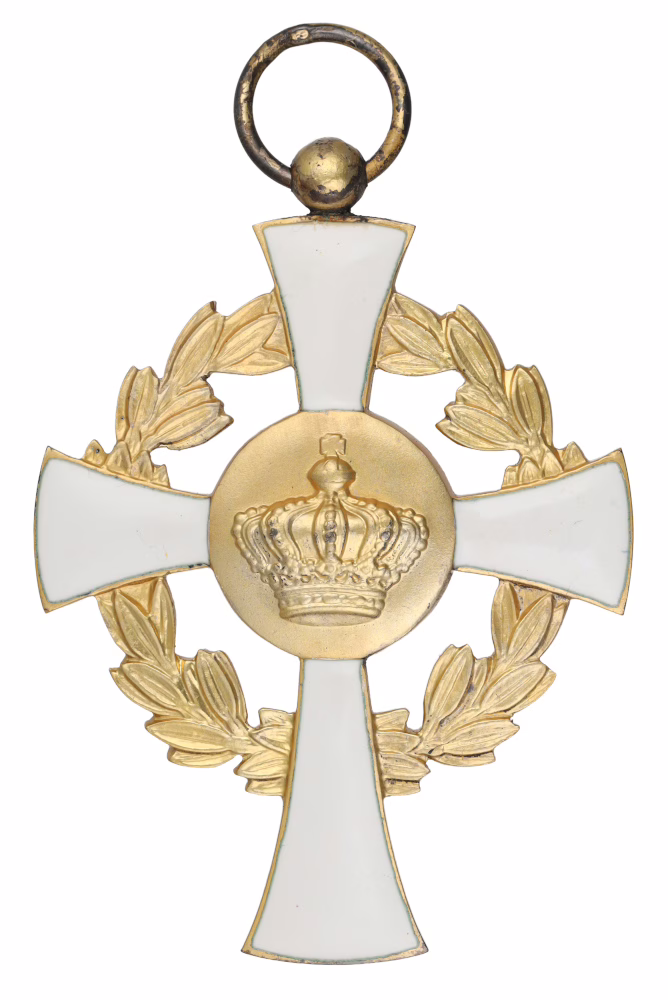 The Order of the Crown, Grand Cross, reverse side of a royal decoration from 1969, medal and jewellery