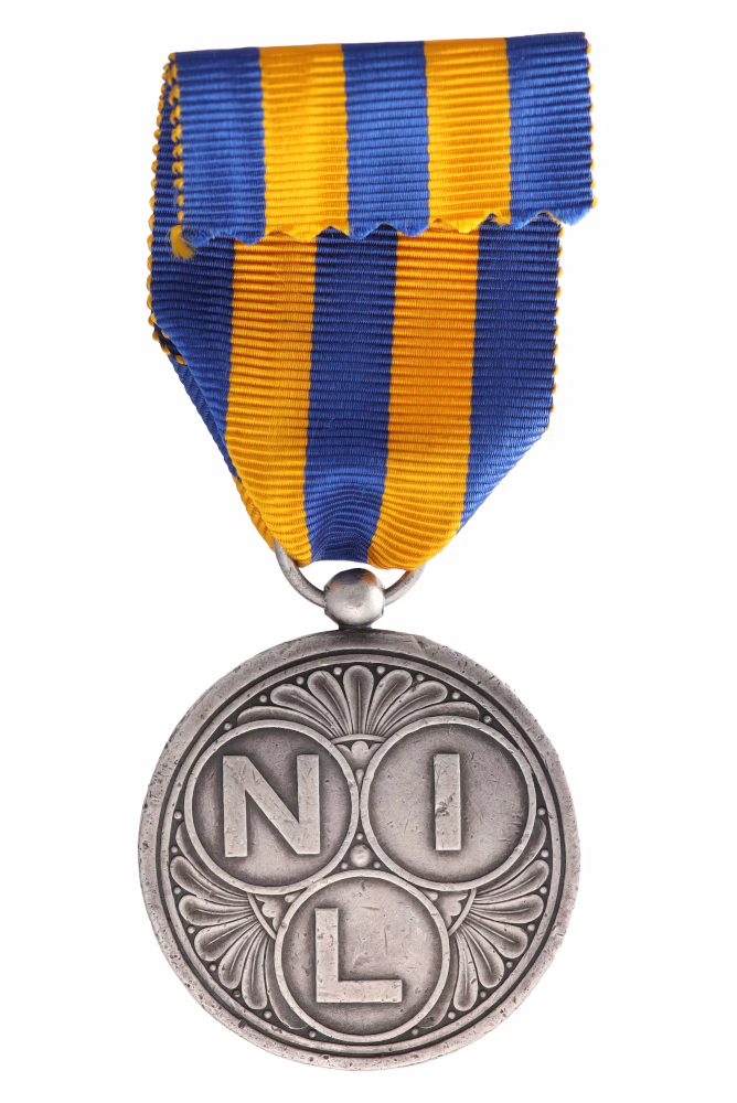 The silver proficiency medal of the Royal Dutch East Indies Army, reverse side of the 1919 medal