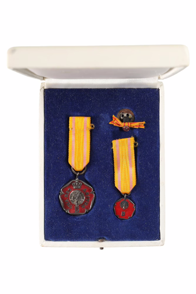 The Silver Carnation in a case, 2nd type, obverse of a royal decoration from 1954