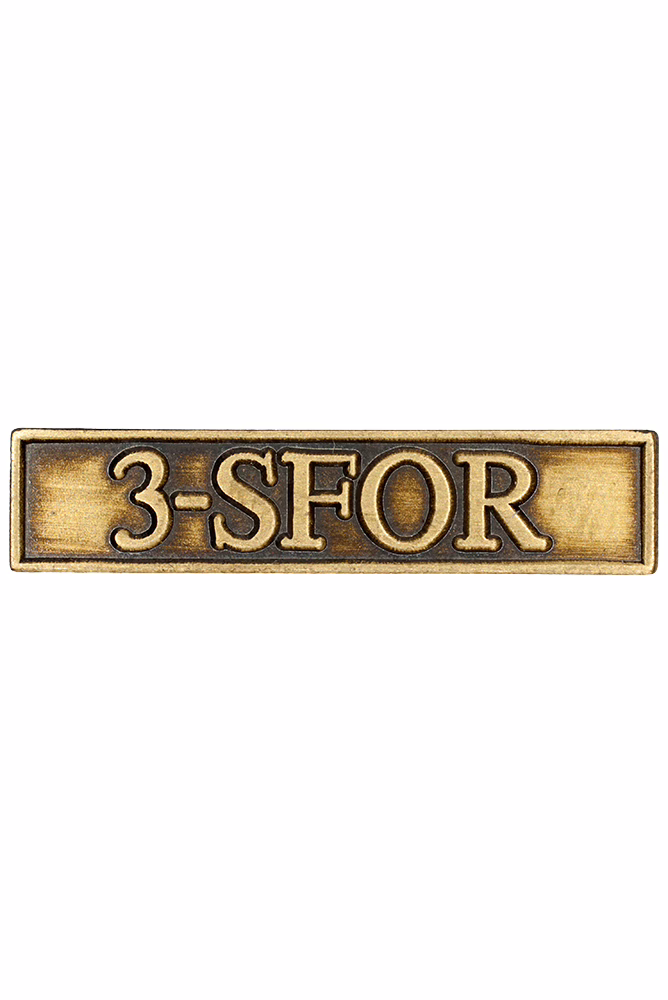 the Peace Operations Commemorative Medal, SFOR clasp, peace operations in 2001