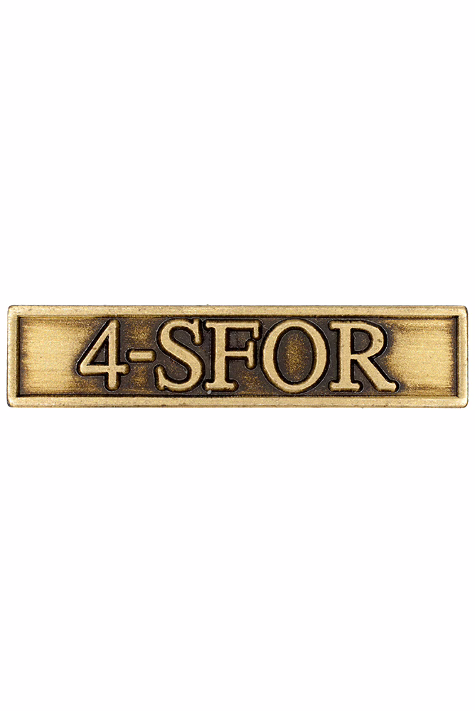 the Peace Operations Commemorative Medal, SFOR clasp, peace operations in 2001