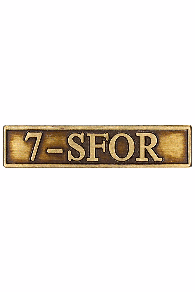 the Peace Operations Commemorative Medal, SFOR clasp, peace operations in 2001