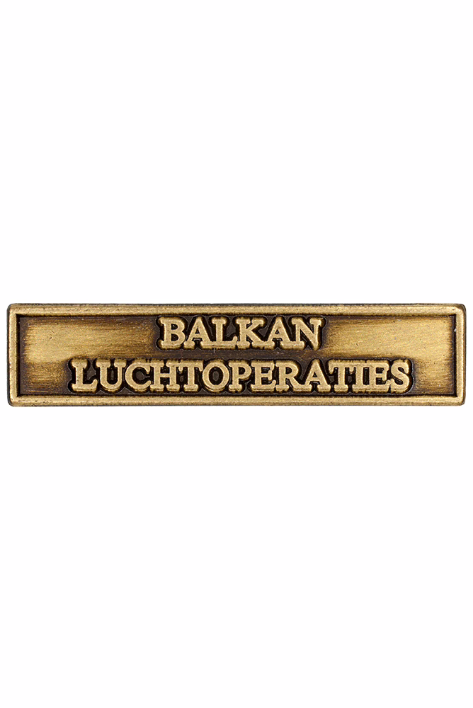 the Peace Operations Commemorative Medal, with the ‘BALKAN AIR OPERATIONS’ clasp, for peace operations in 2001