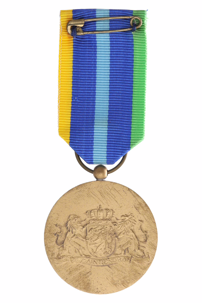 The Navy Medal, reverse side of a military decoration from 1985