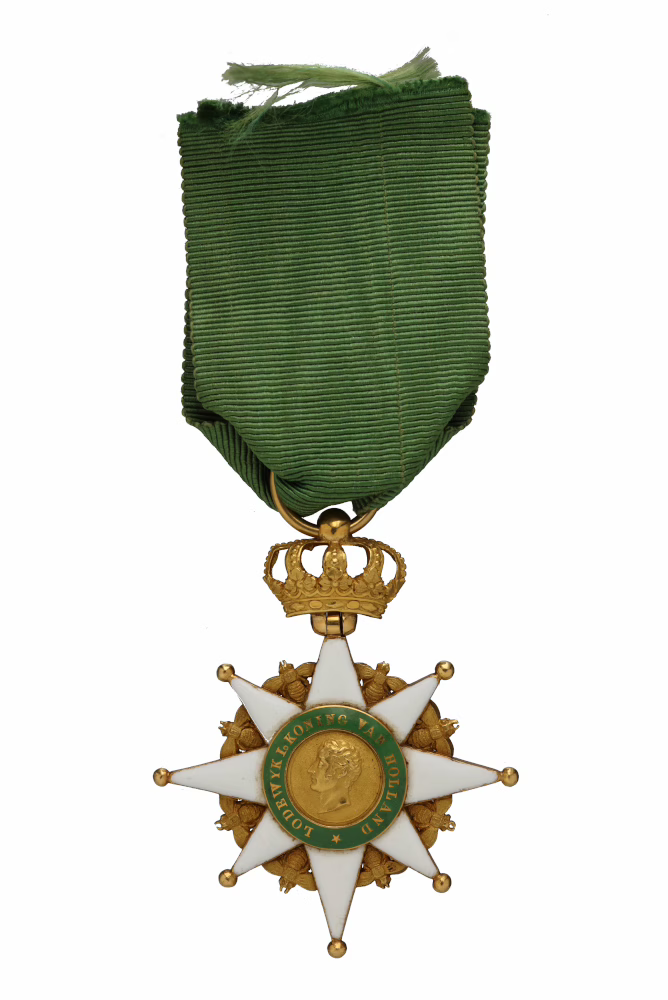 The Royal Order of Merit, obverse of the 1806 Knight’s Order medal bearing the inscription ‘LODEWYK I. KING OF HOLLAND’