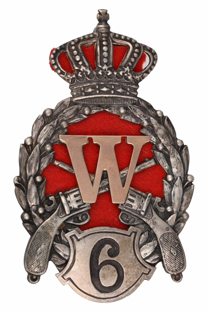 The Royal Dutch East Indies Army Shooting Prize 1897, for marksmen using pistols or revolvers, a decoration for sharpshooters