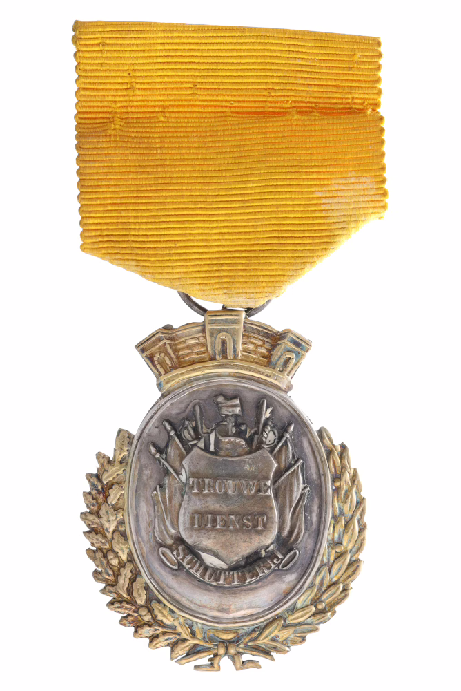 Partially gold-plated Medal for Loyal Service in the Militia, awarded in 1851 for 20 years’ loyal service