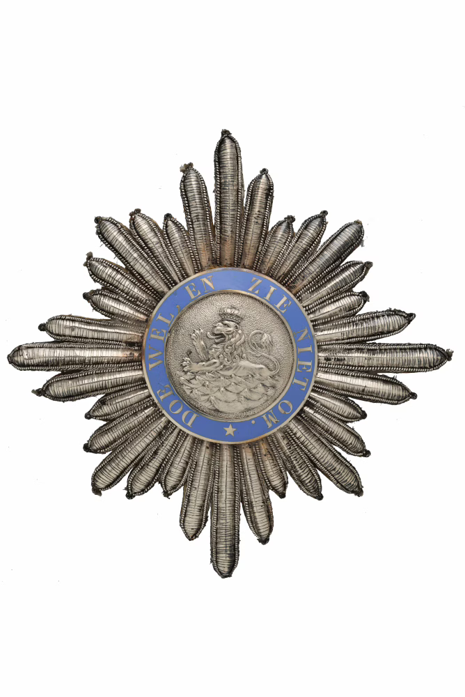 The Royal Order of the Union, Grand Cross, a knighthood established in 1807, with a breast star bearing the inscription: ‘DO GOOD AND LOOK NOT BACK’